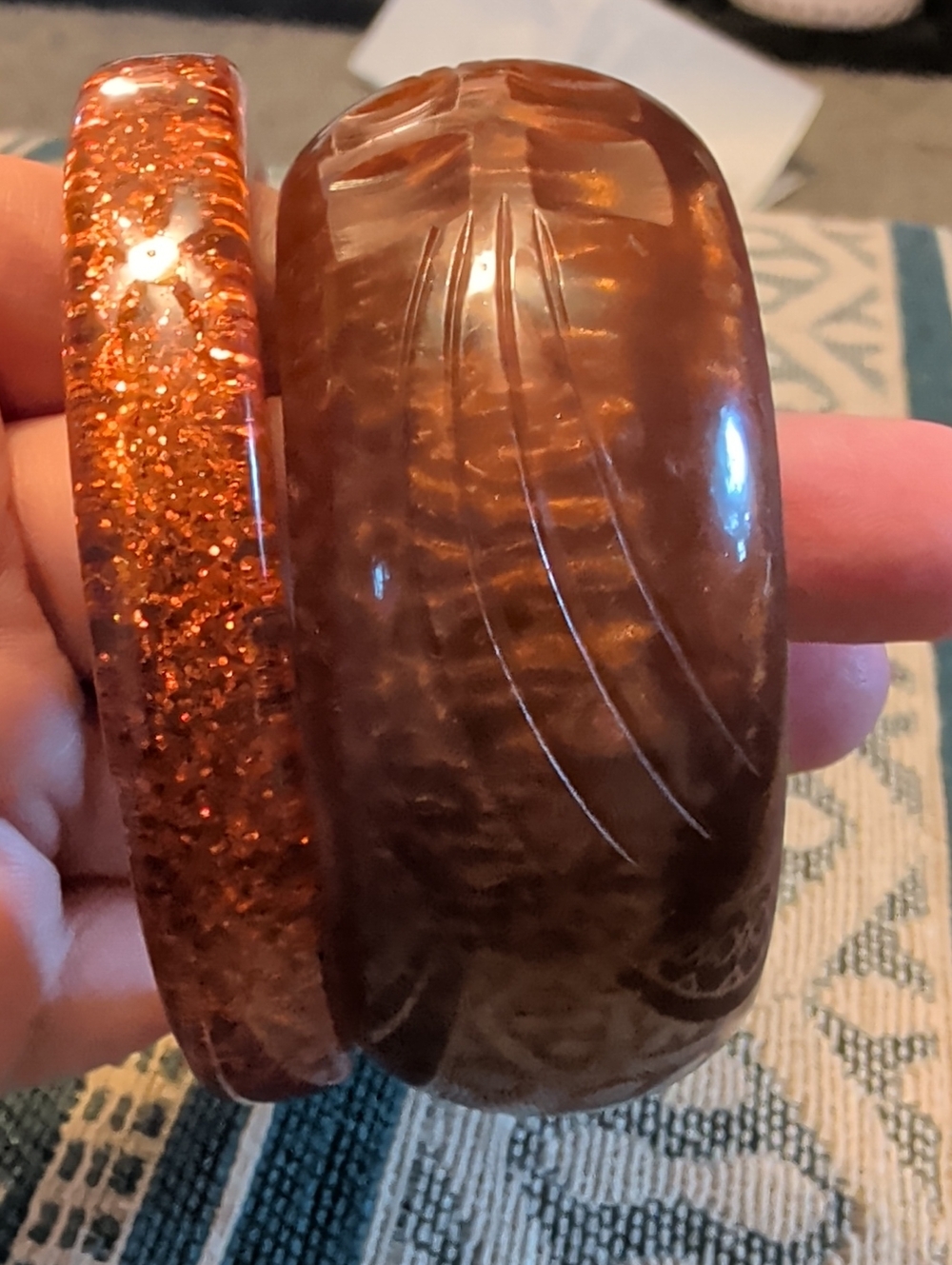 Splendette Shimmer And Sparkle Brown Bangle Set